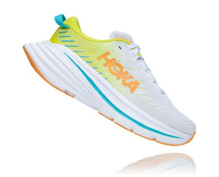 Hoka One One Bondi X - Tenis Corrida Estrada Mulher Branco / Rosa | PT-i7WfxFQ